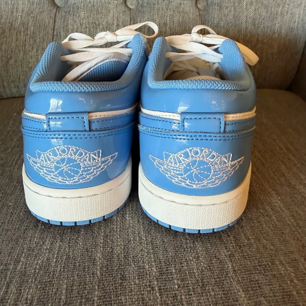 Nike Mens Air Jordan 1 Low SE Blue White Lace Up Basketball Sneaker Shoes 9